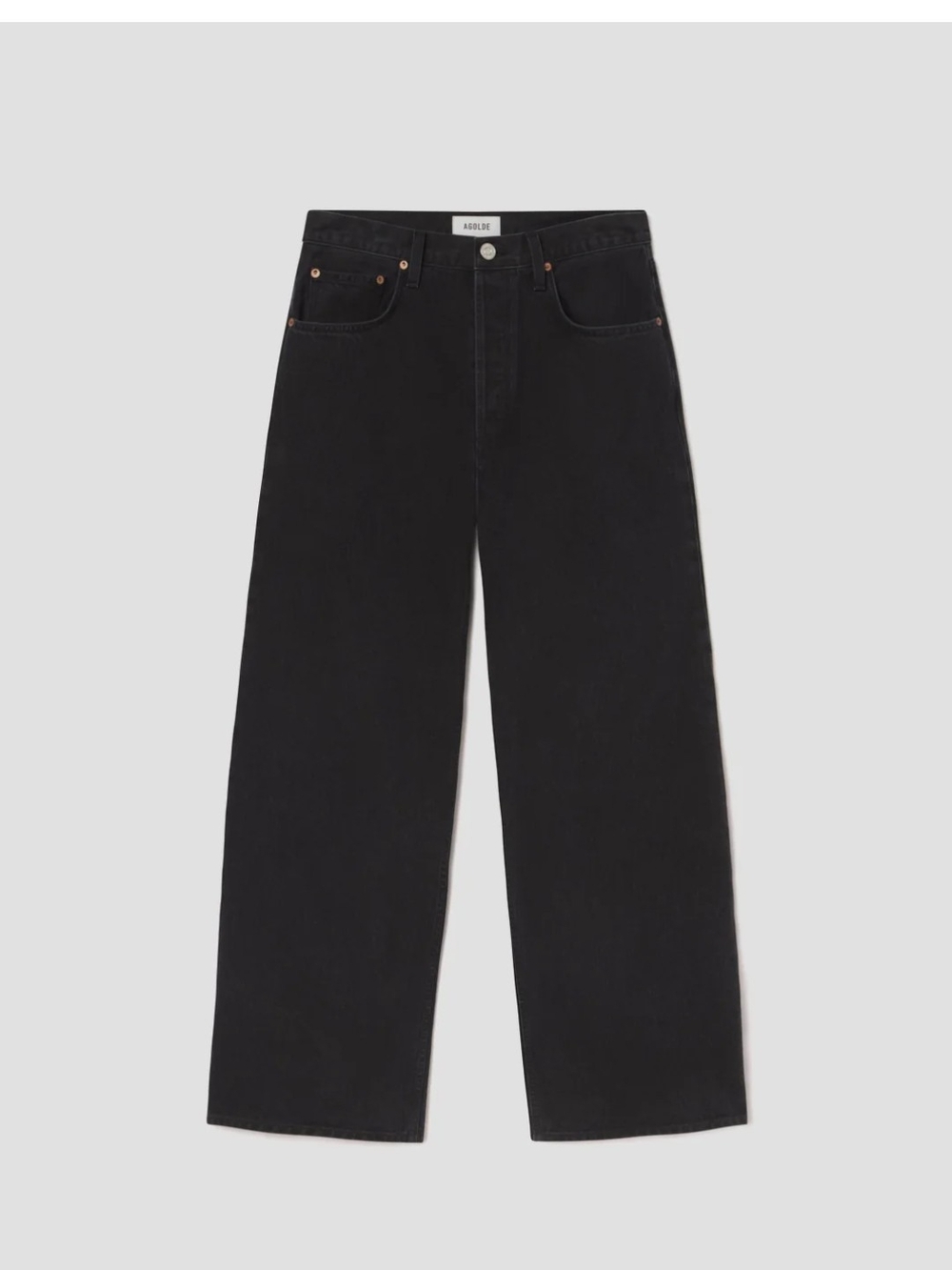 Agolde Wide-Leg High-Rise Jeans in Black